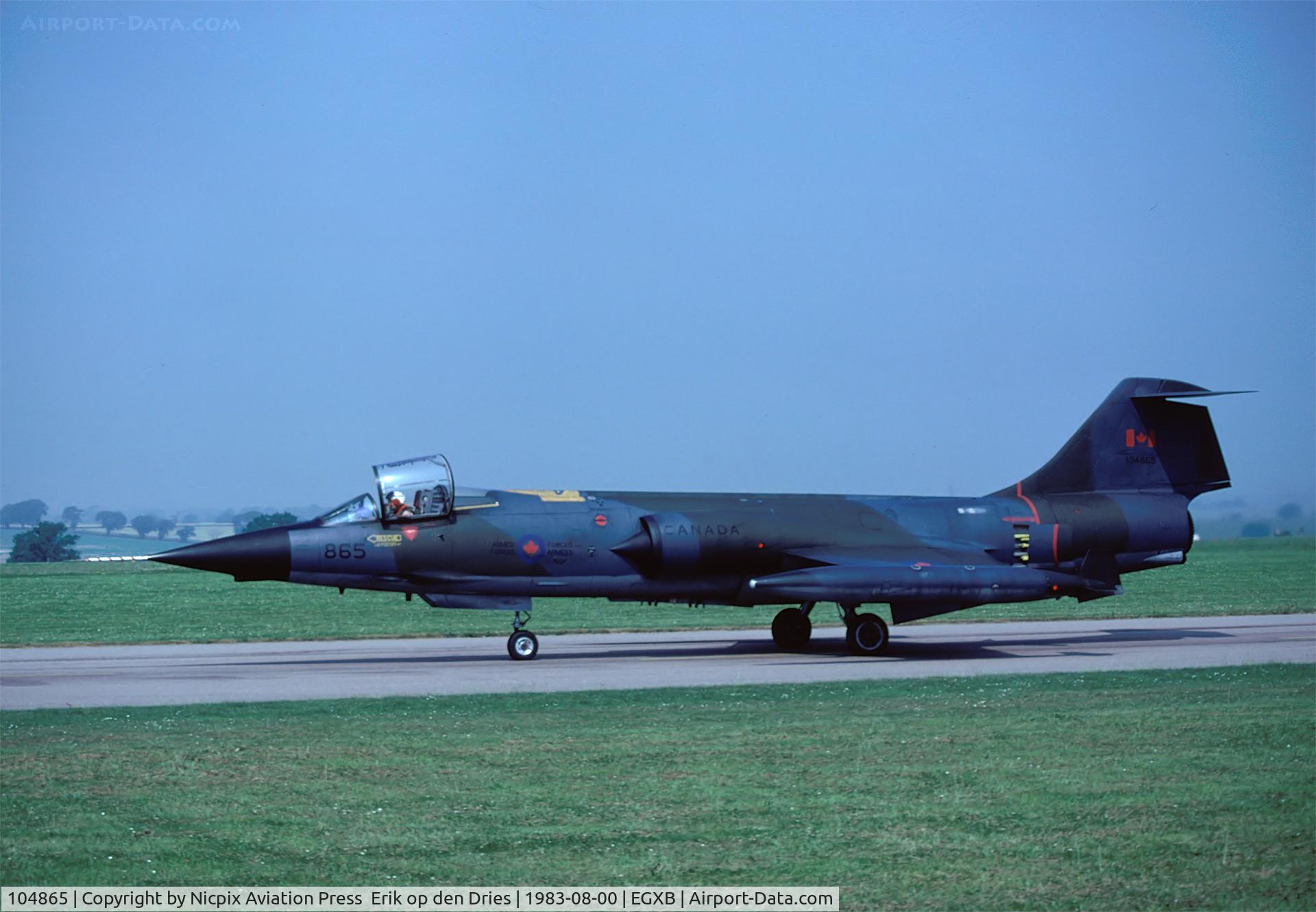 104865, Canadair CF-104 Starfighter C/N 683A-1165, Canadian AF CF-104 104865 seen here taxiing at RAF Binbrook.
