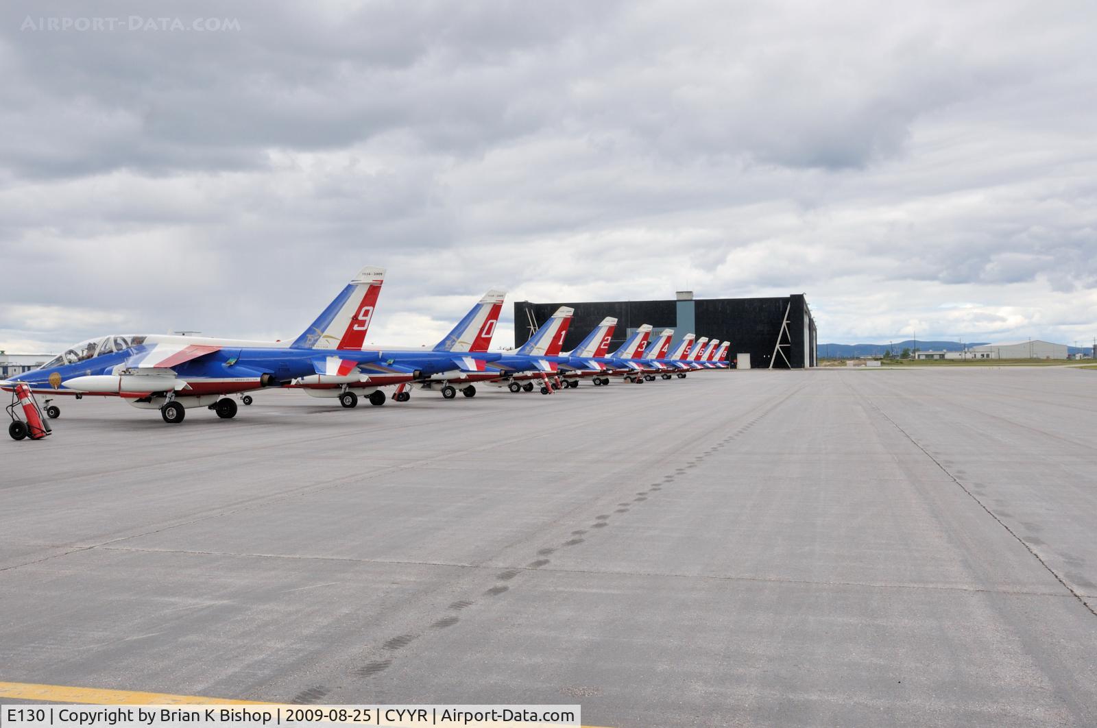 E130, Dassault-Dornier Alpha Jet E C/N E130, FAF Aerobic tem. Alphas 0-9.