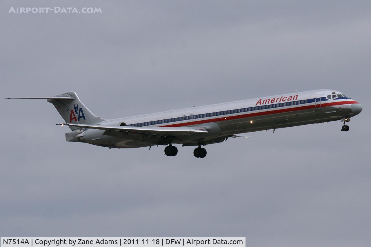 N7514A, 1990 McDonnell Douglas MD-82 (DC-9-82) C/N 49891, American Airlines at DFW Airport