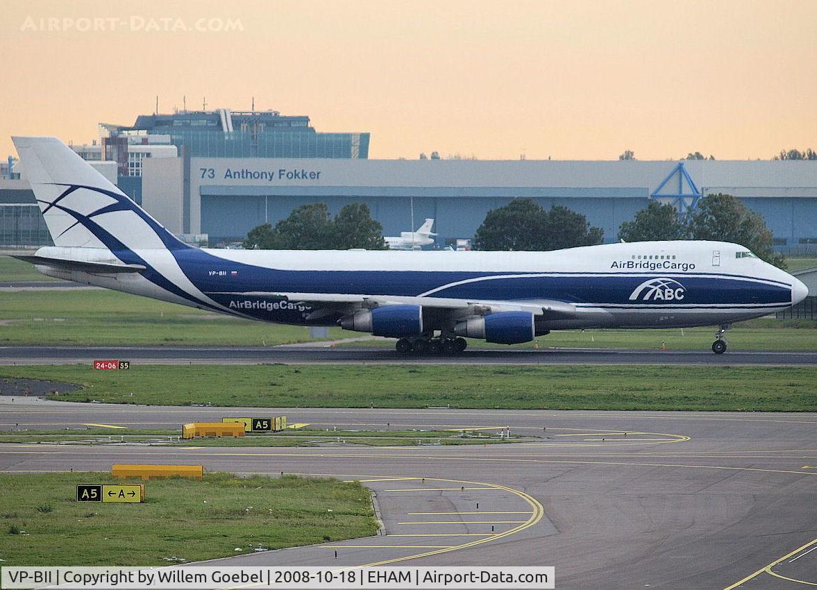 VP-BII, 1990 Boeing 747-281F C/N 24576, Taxi to runway 24 of Schiphol Airport