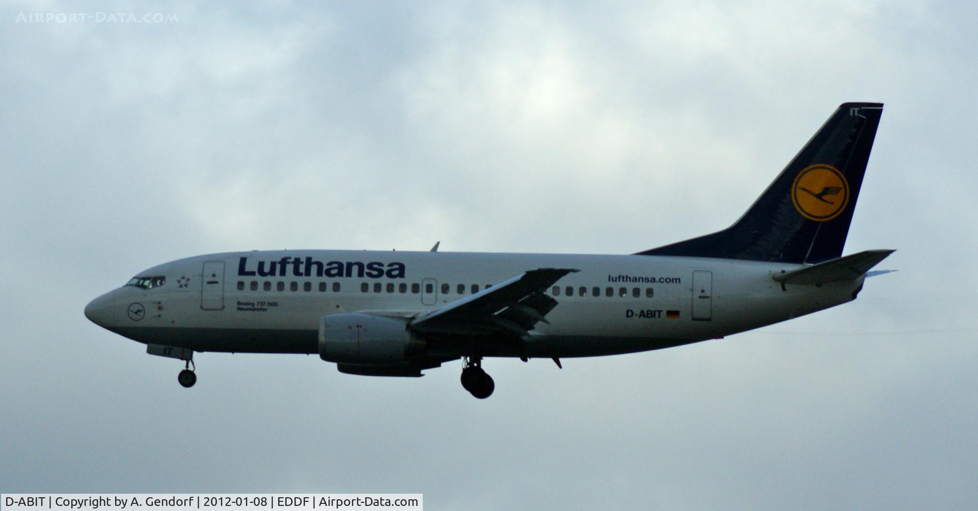 D-ABIT, 1991 Boeing 737-530 C/N 24943, Lufthansa, seen here on short finals runway 25L at Frankfurt Int´l (EDDF)