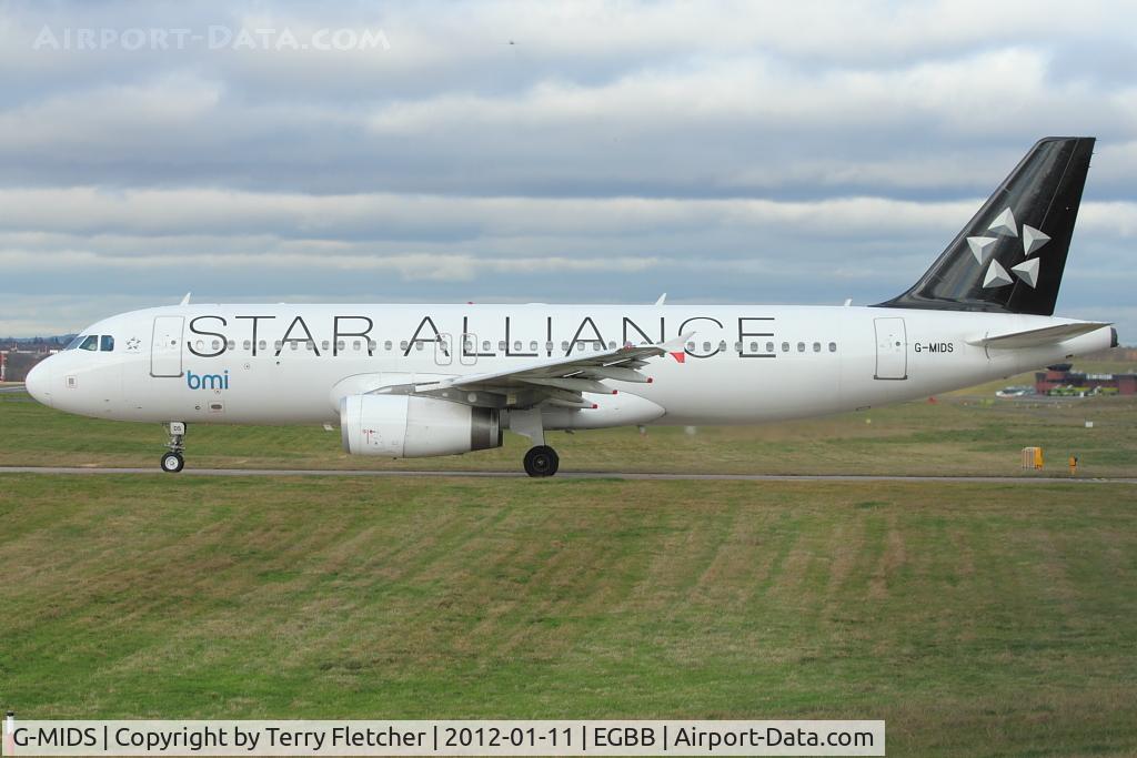 G-MIDS, 2001 Airbus A320-232 C/N 1424, BMI's 2001 Airbus A320-232, c/n: 1424 in Star Alliance colours at Birmingham