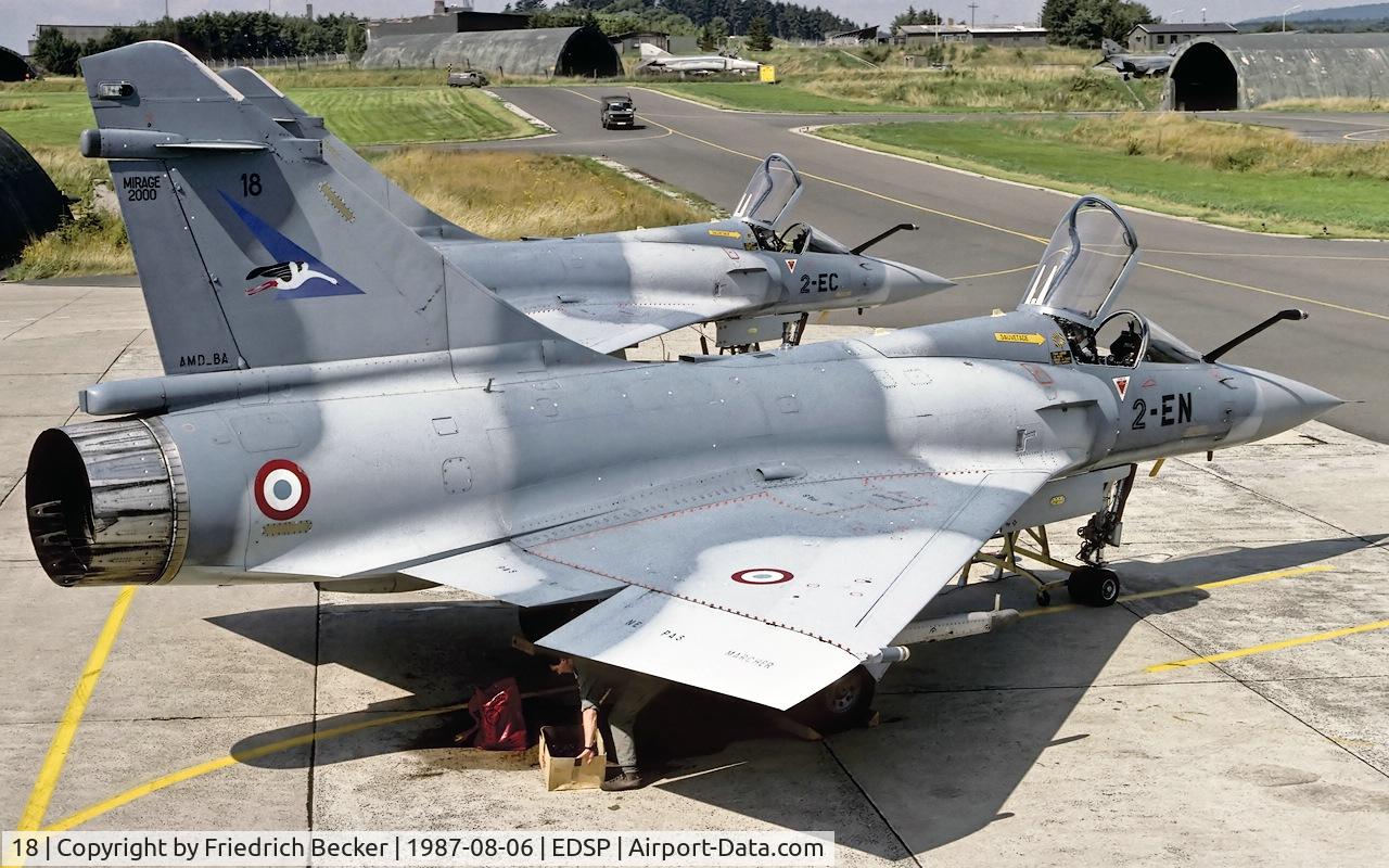18, Dassault Mirage 2000C C/N 33, transient at Fliegerhorst Pferdsfeld