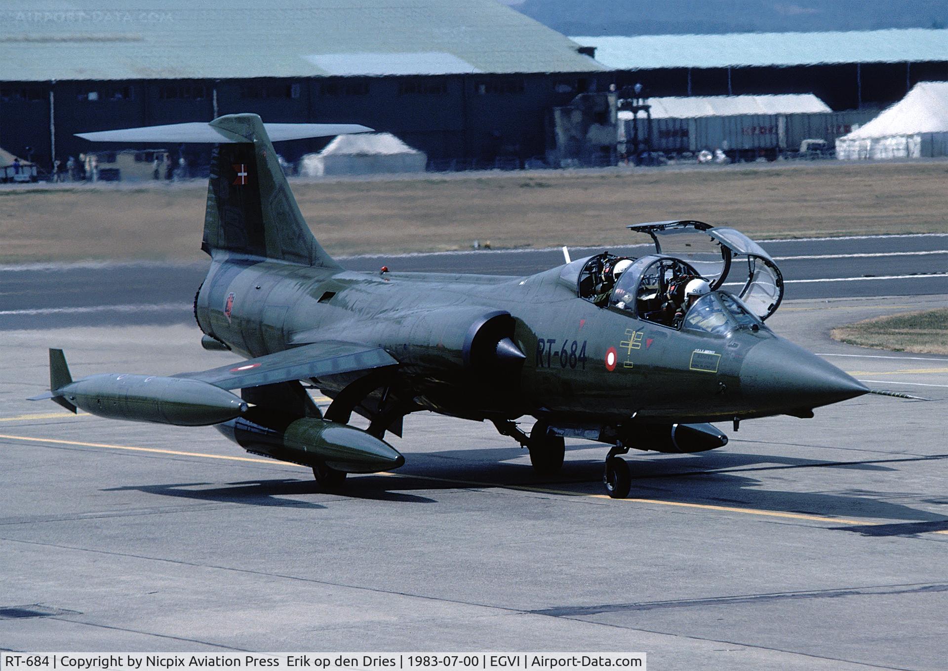 RT-684, 1963 Lockheed TF-104G Starfighter C/N 583C-5528, Danish AF RT-684 seen here at the International Air Tatoo at RAF Greenham Common.