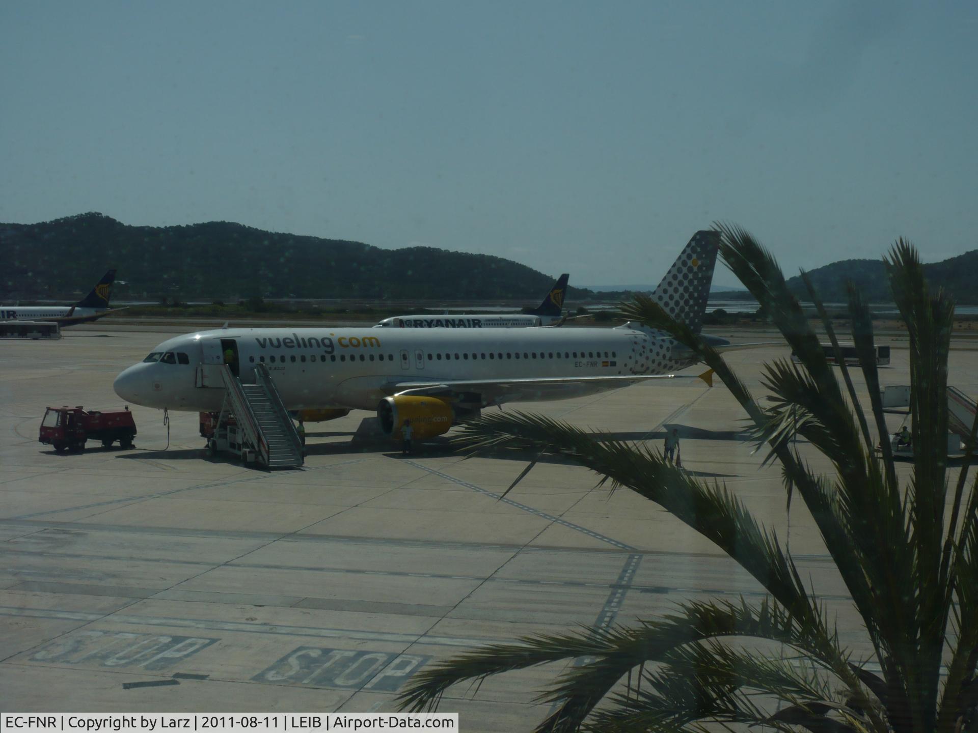 EC-FNR, 1992 Airbus A320-211 C/N 323, At Eivissa - Ibiza - View from departures.