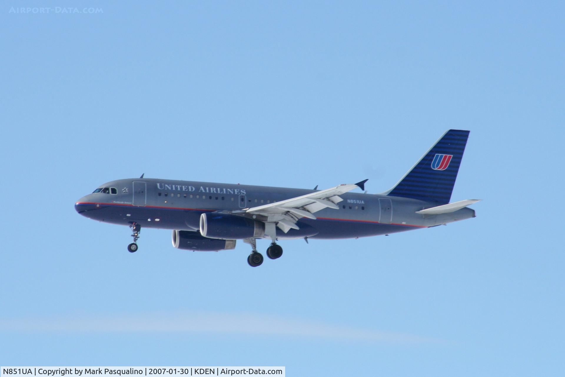 N851UA, 2002 Airbus A319-131 C/N 1664, Airbus A319