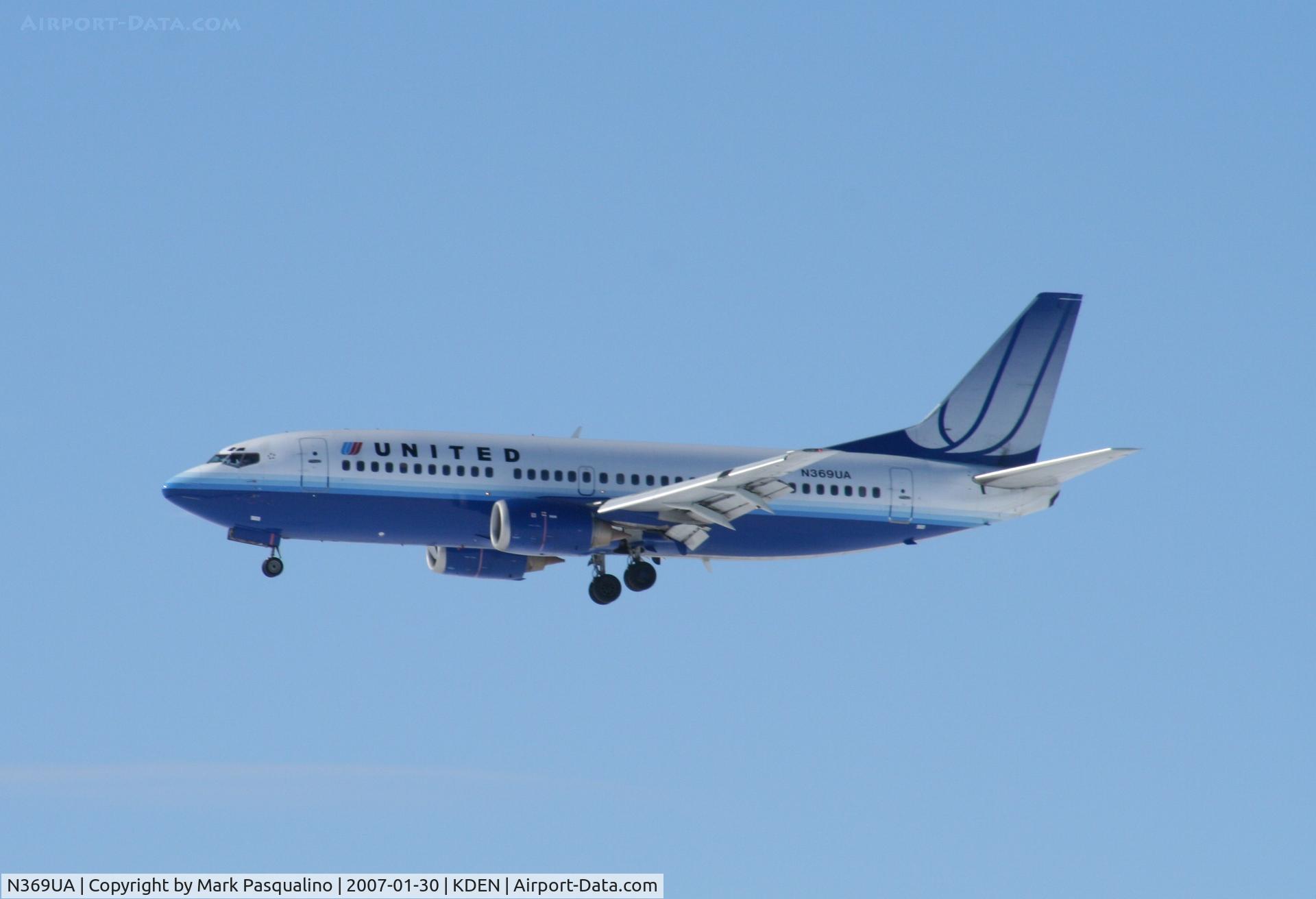 N369UA, 1989 Boeing 737-322 C/N 24538, Boeing 737-300