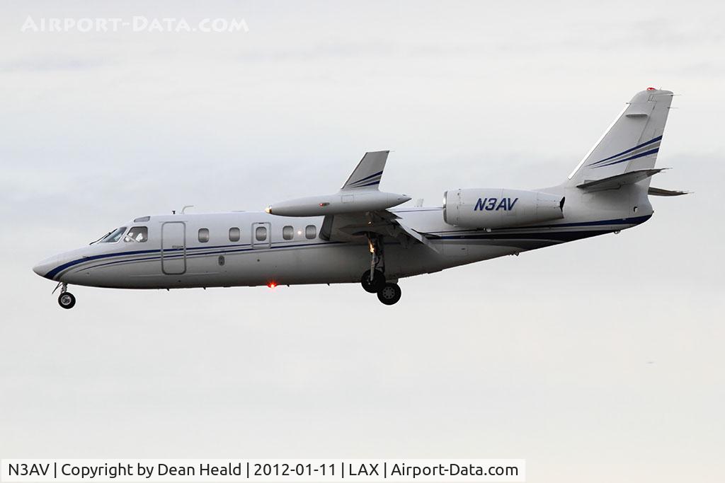 N3AV, 1981 Israel Aircraft Industries 1124A C/N 361, Avjet Corporation 1981 Israel Aircraft Industries 1124A Westwind II N3AV on short final to RWY 25L in overcast conditions.