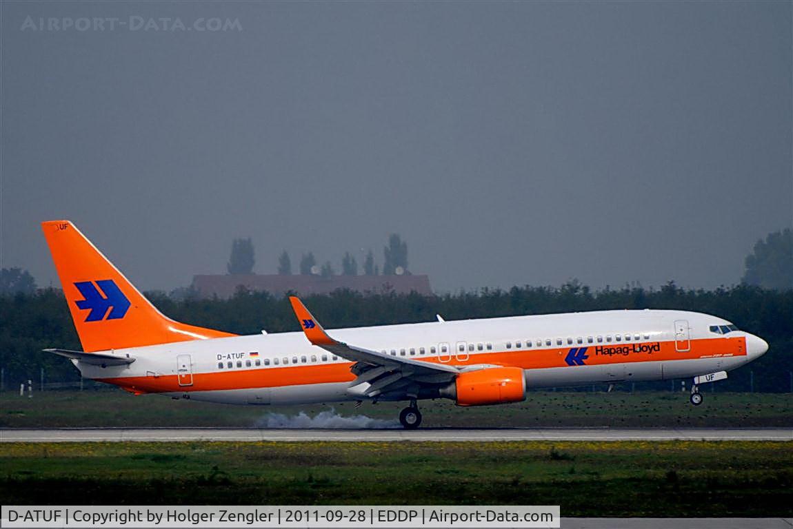 D-ATUF, 2006 Boeing 737-8K5 C/N 34687, Touch down on 08L.....