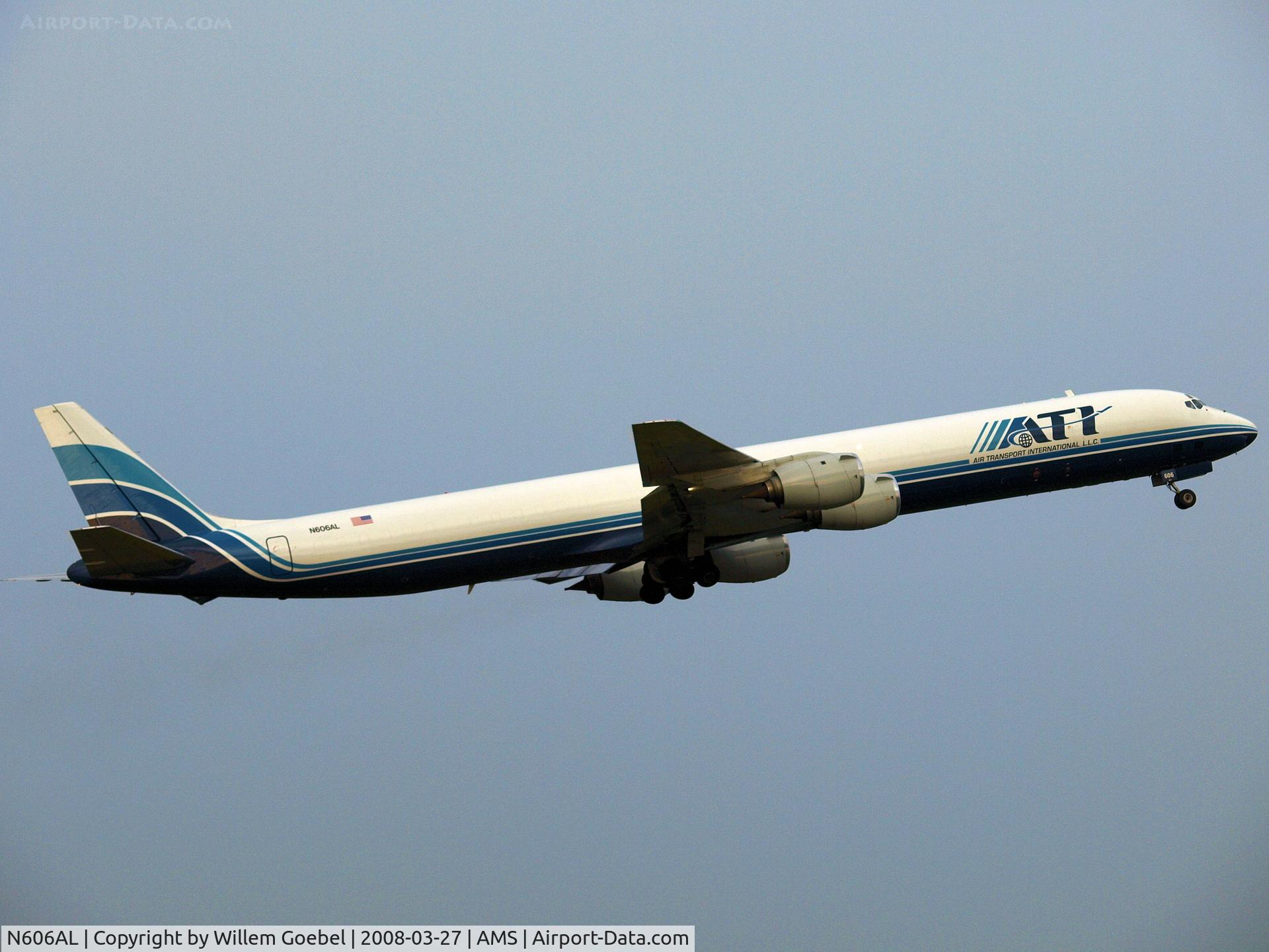 N606AL, 1969 Douglas DC-8-73F C/N 46044, Take off from runway L36 of Amsterdam Airport