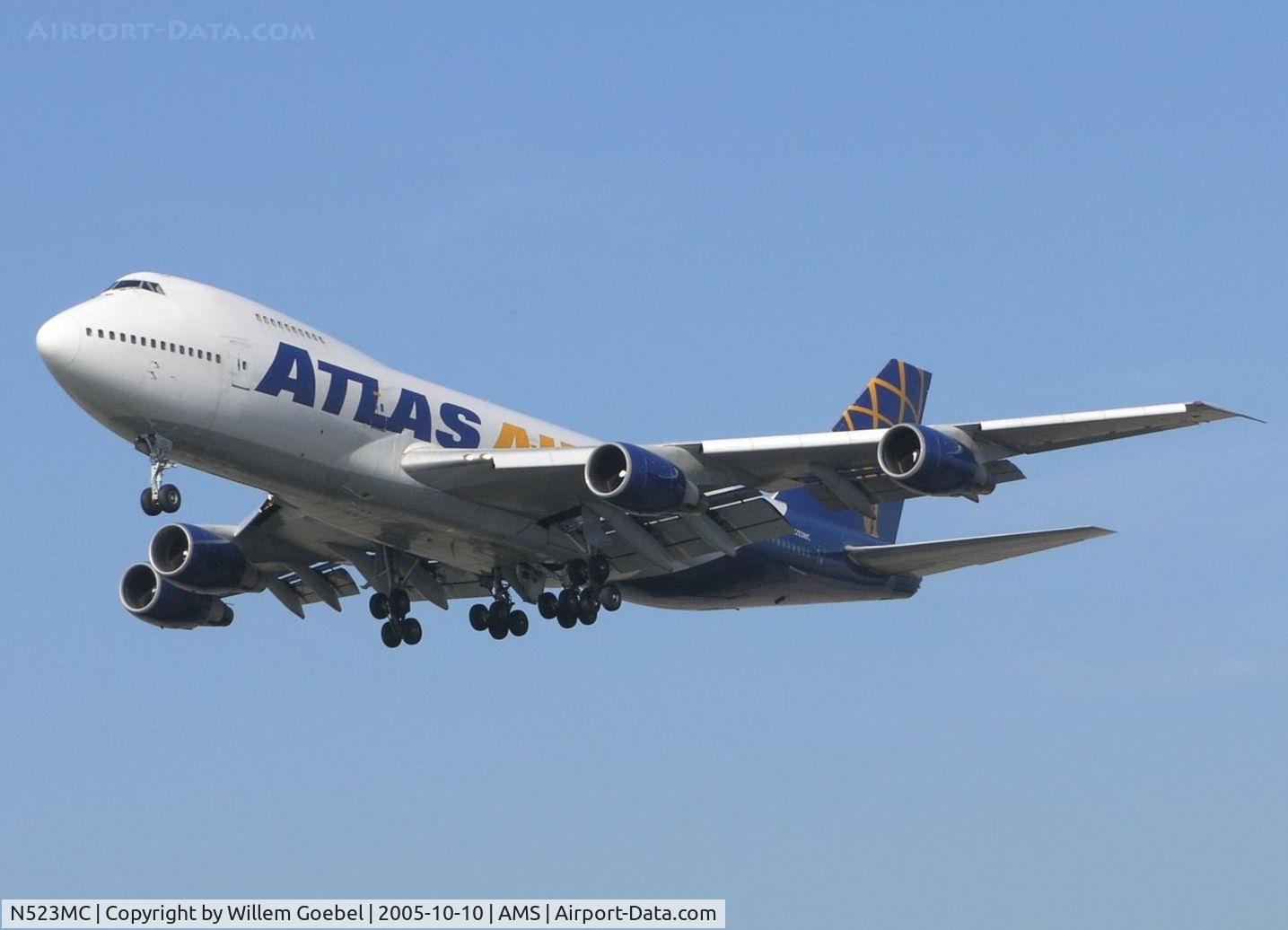 N523MC, 1979 Boeing 747-2D7B C/N 21782, Landing on runway C18 of Amsterdam Airport