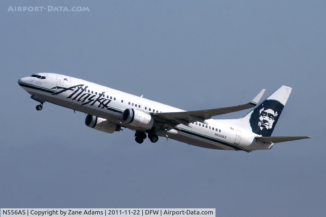 N556AS, 2006 Boeing 737-890 C/N 35175, Alaska Airlines departing DFW Airport
