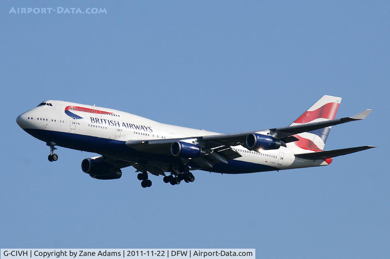 G-CIVH, 1996 Boeing 747-436 C/N 25809, British Airways landing at DFW Airport