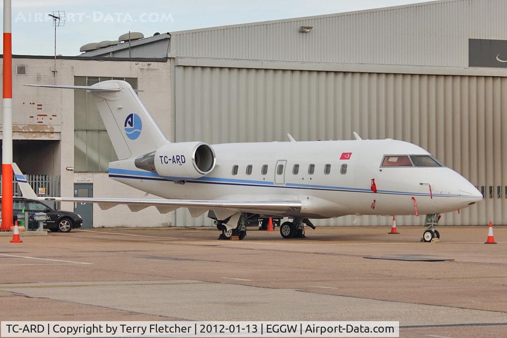 TC-ARD, 2005 Bombardier Challenger 604 (CL-600-2B16) C/N 5611, Turkish Registered 2005 Bombardier CL-600-2B16, c/n: 5611 at Luton
