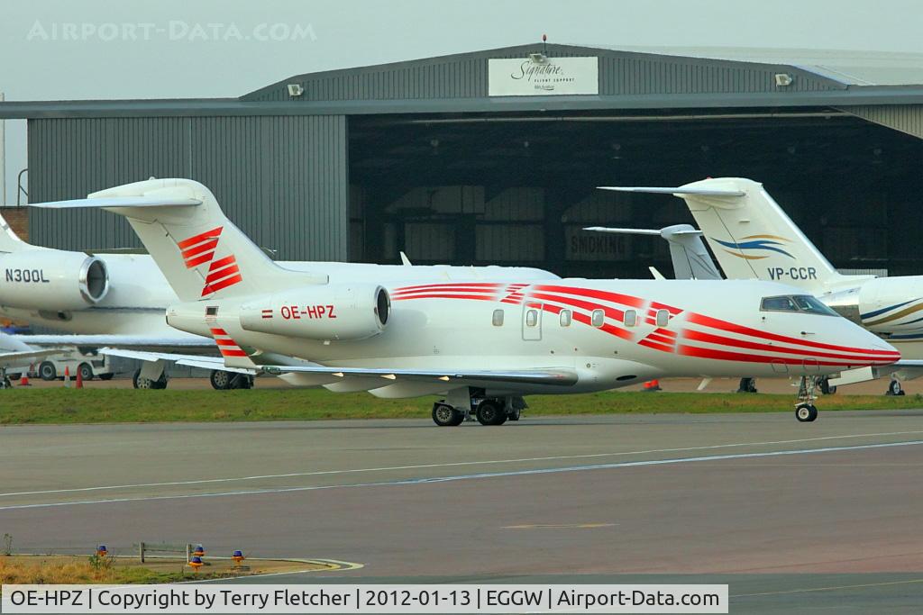 OE-HPZ, 2005 Bombardier Challenger 300 (BD-100-1A10) C/N 20047, Jet Management's Bombardier BD100-1A10 Challenger 300, c/n: 20047 at Luton