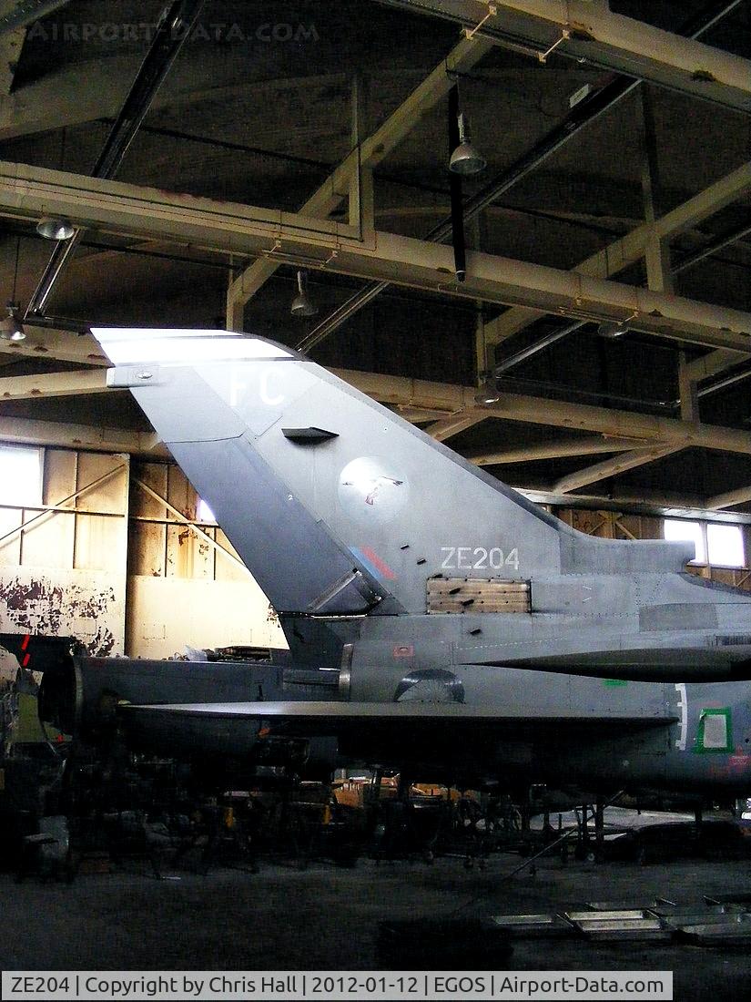 ZE204, 1986 Panavia Tornado F.3 C/N 569/AS024/3255, inside the Aircraft Maintenance & Storage Unit hangar