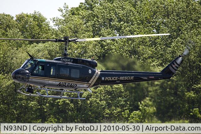 N93ND, 1968 Bell UH-1H Iroquois C/N 11275, This Huey is in Stratford,CT and is the Fairfield Police Helicopter. It is stationed at Sikorsky Memorial airport.