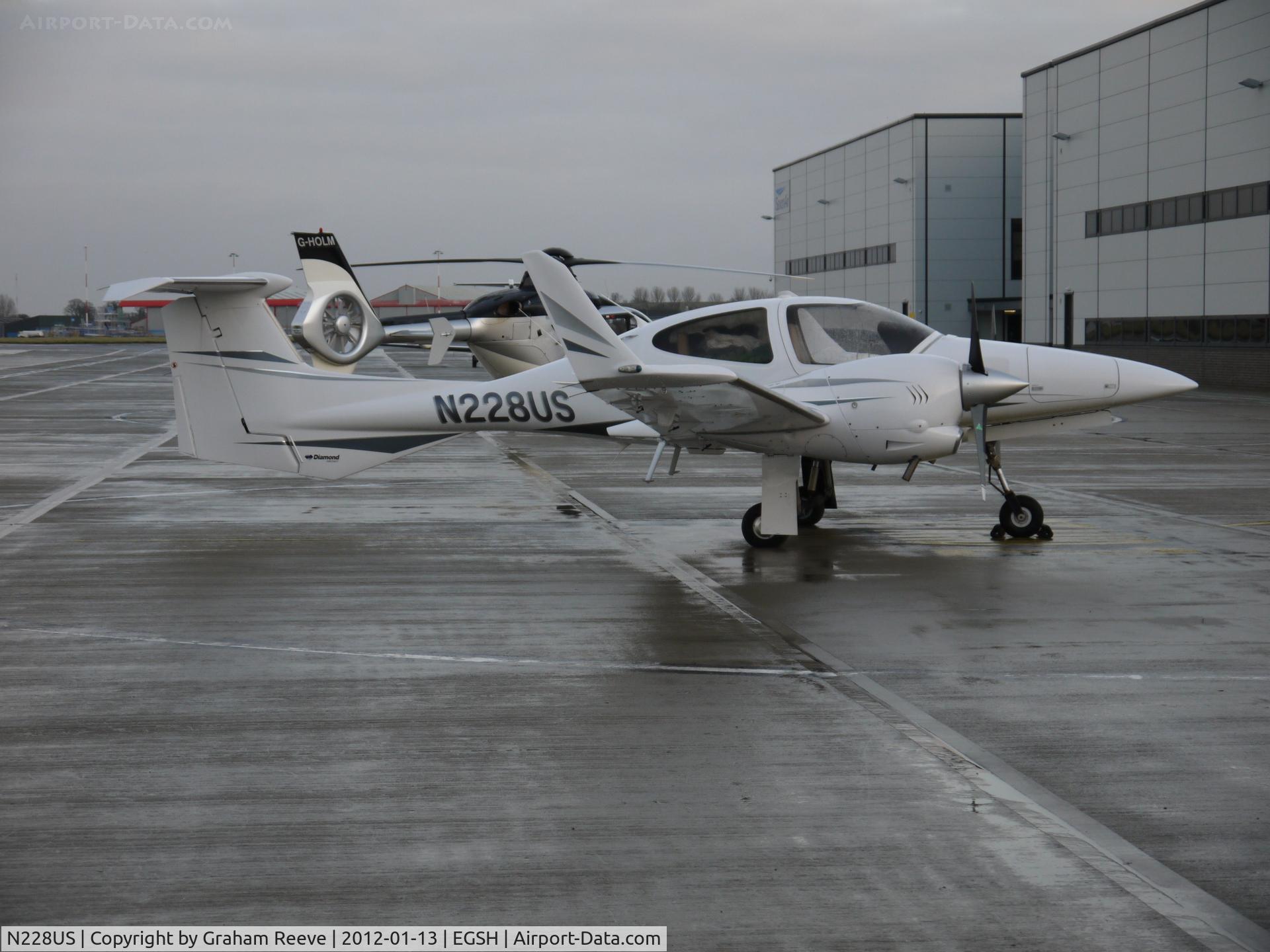 N228US, 2008 Diamond DA-42 Twin Star C/N 42.347, Parked at Norwich.