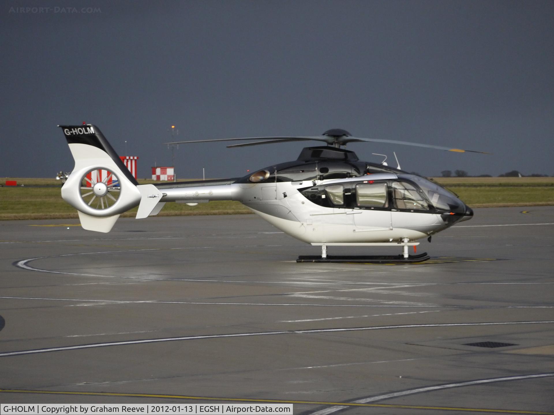 G-HOLM, 2007 Eurocopter EC-135T-2+ C/N 0574, Parked at Norwich.