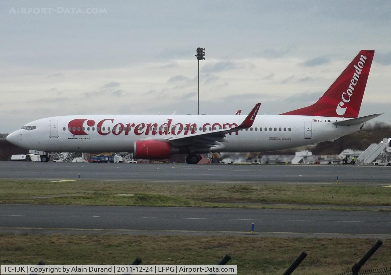 TC-TJK, 2009 Boeing 737-8KN C/N 26078, Originally intended for Okay Airlines as B-5415 but not taken up and handed over to FlyDubai as A6-FDA. In 2009, C/N 2794 moved to Turkey on behalf of Corendon.