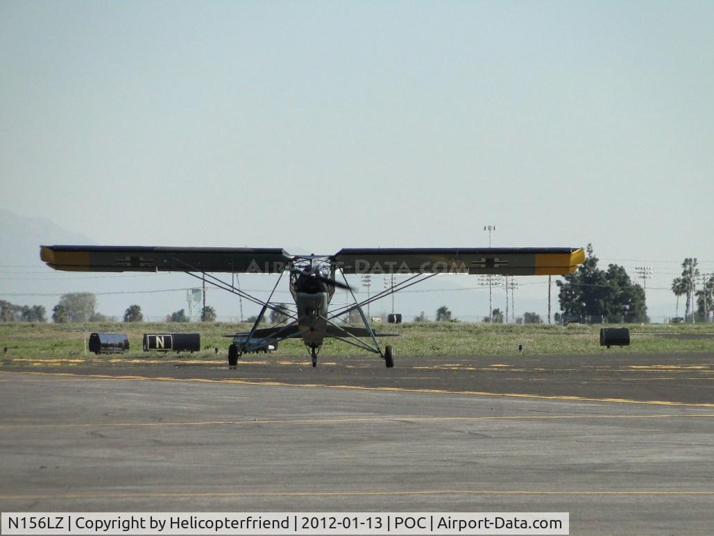 N156LZ, 2009 Fieseler Fi-156C Storch Replica C/N SA-001K, Taxiing off runway 8L at first taxiway and heading back to hanger