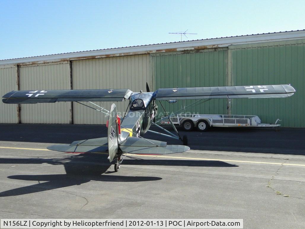N156LZ, 2009 Fieseler Fi-156C Storch Replica C/N SA-001K, Waiting to be pushed back into her hanger