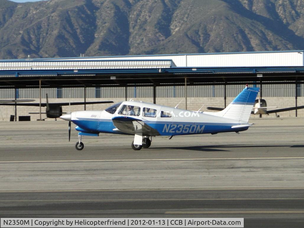 N2350M, 1978 Piper PA-28R-201T Cherokee Arrow III C/N 28R-7803125, Rolling out after landing and heading for the fuel station