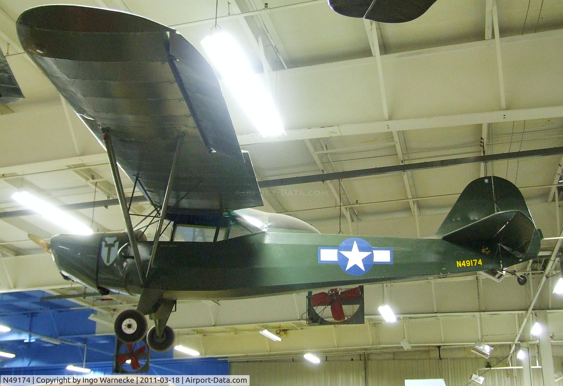 N49174, 1944 Taylorcraft DCO-65 C/N L-5962, Taylorcraft DCO-65 at the Mid-America Air Museum, Liberal KS