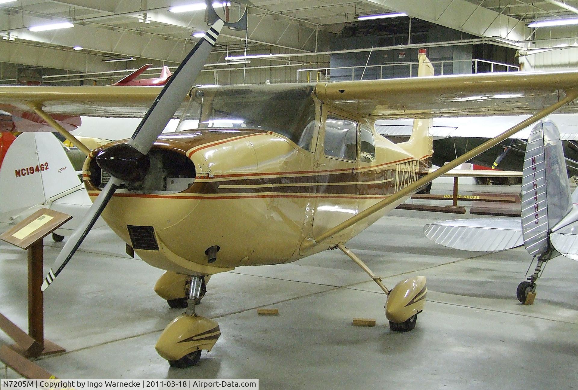 N7205M, 1958 Cessna 175 Skylark C/N 55505, Cessna 175 at the Mid-America Air Museum, Liberal KS