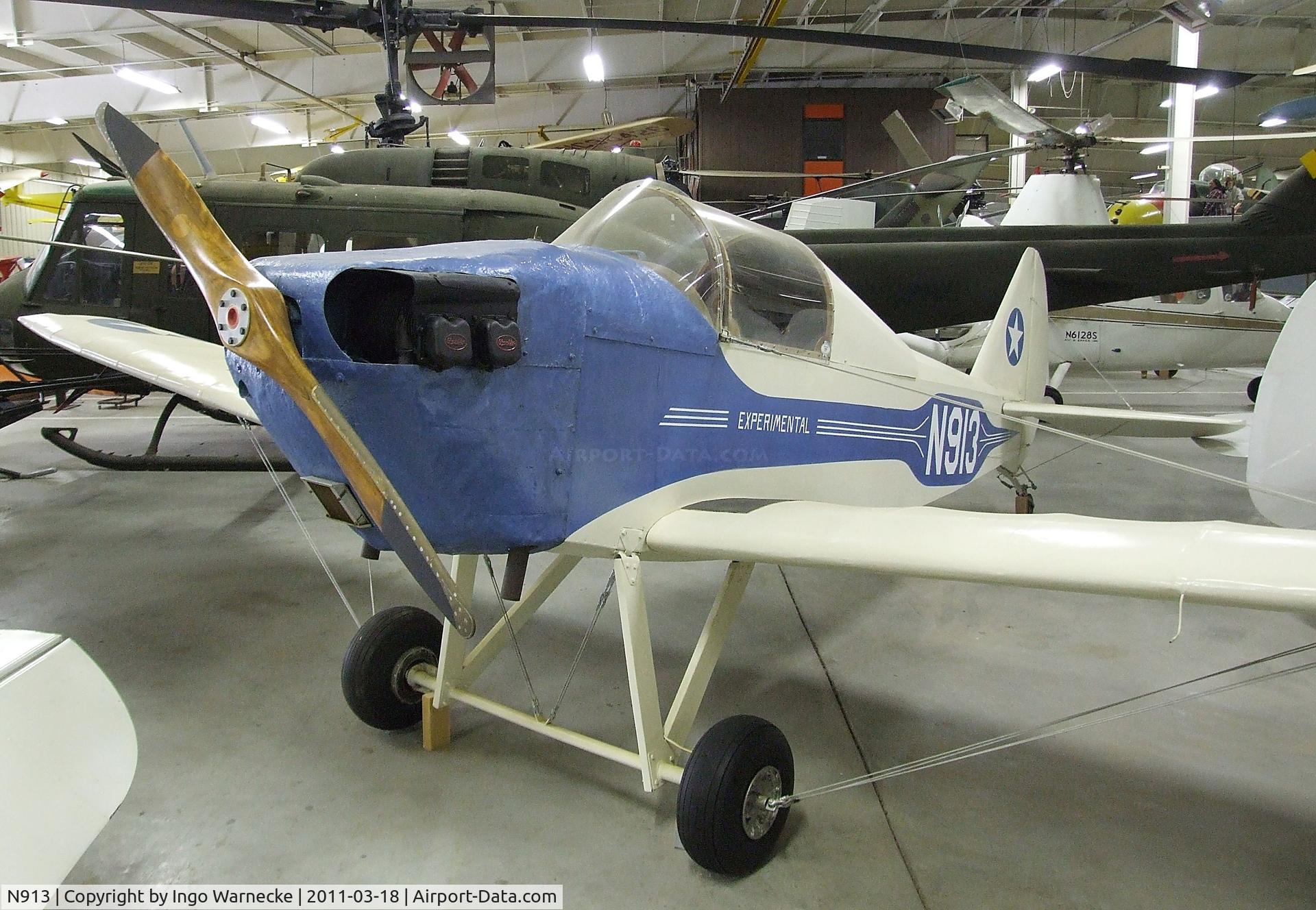 N913, 1972 Bowers Fly Baby 1A C/N 6672, Bowers (Maxwell-Howard) Fly Baby 1A at the Mid-America Air Museum, Liberal KS