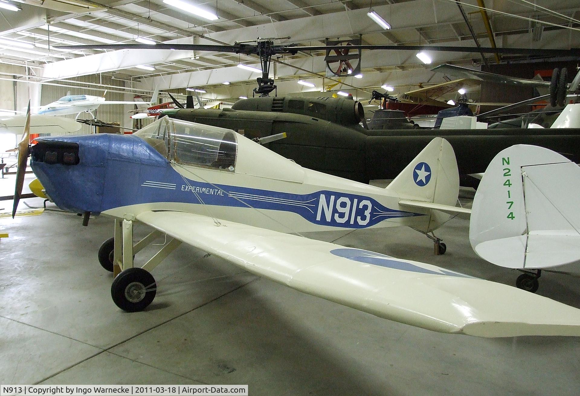N913, 1972 Bowers Fly Baby 1A C/N 6672, Bowers (Maxwell-Howard) Fly Baby 1A at the Mid-America Air Museum, Liberal KS