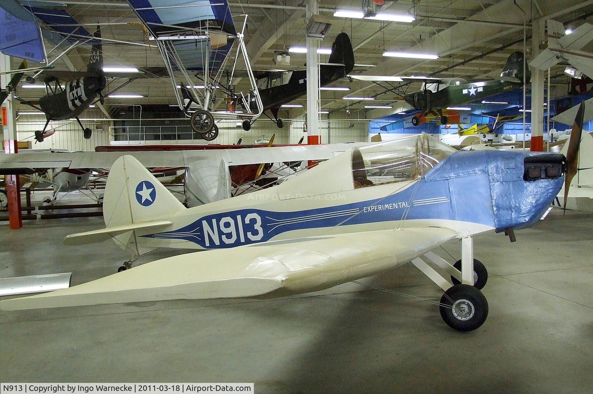 N913, 1972 Bowers Fly Baby 1A C/N 6672, Bowers (Maxwell-Howard) Fly Baby 1A at the Mid-America Air Museum, Liberal KS