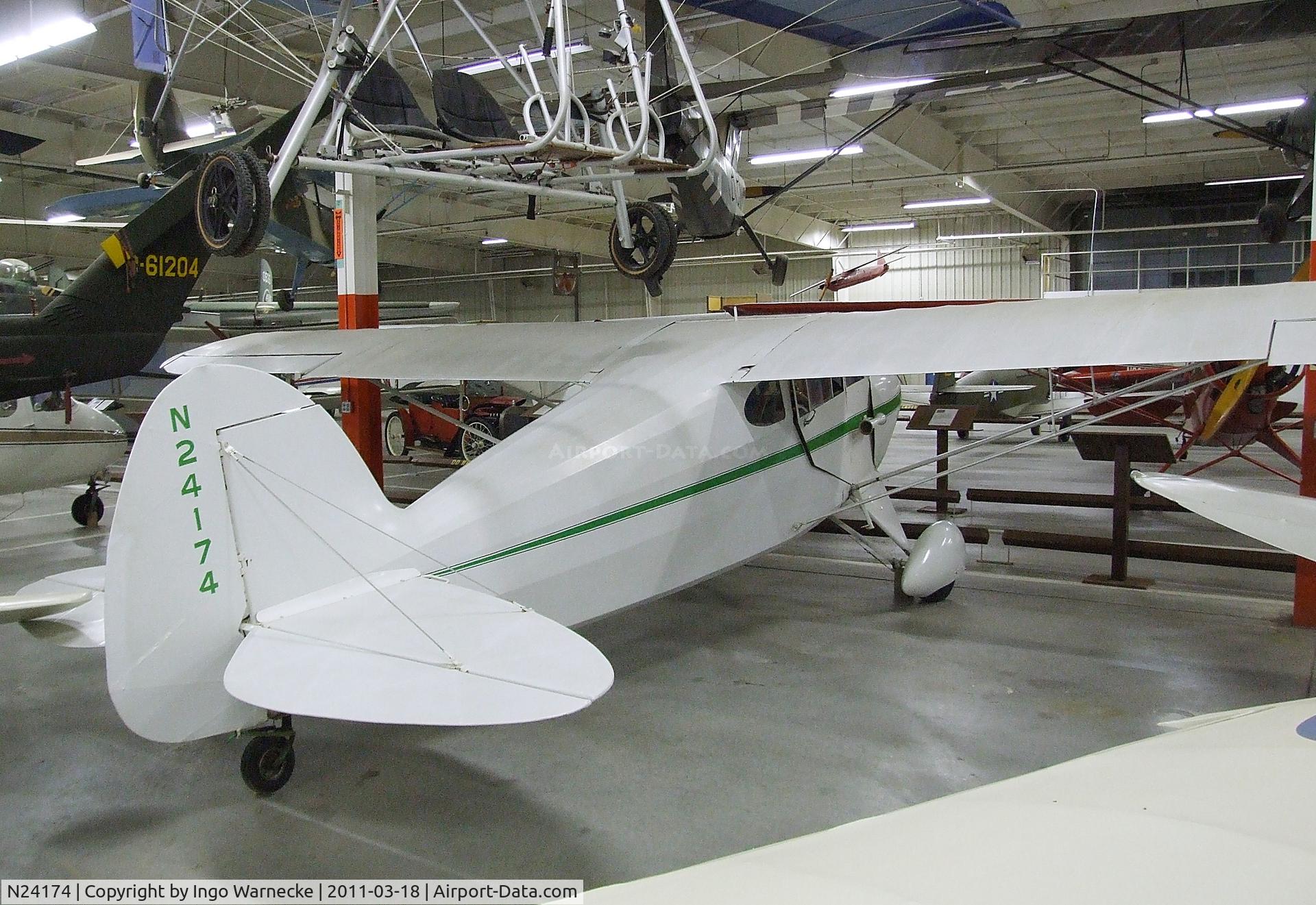 N24174, 1940 Funk B75L C/N 200, Funk B75L at the Mid-America Air Museum, Liberal KS