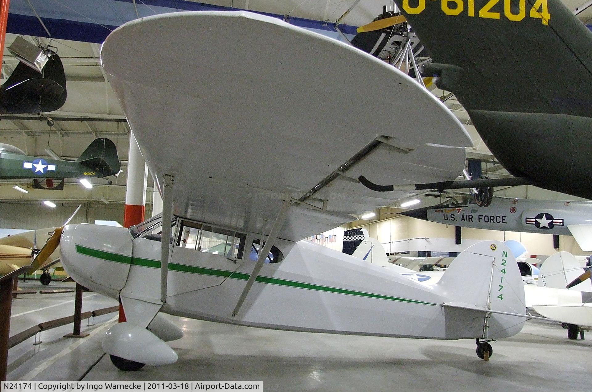 N24174, 1940 Funk B75L C/N 200, Funk B75L at the Mid-America Air Museum, Liberal KS