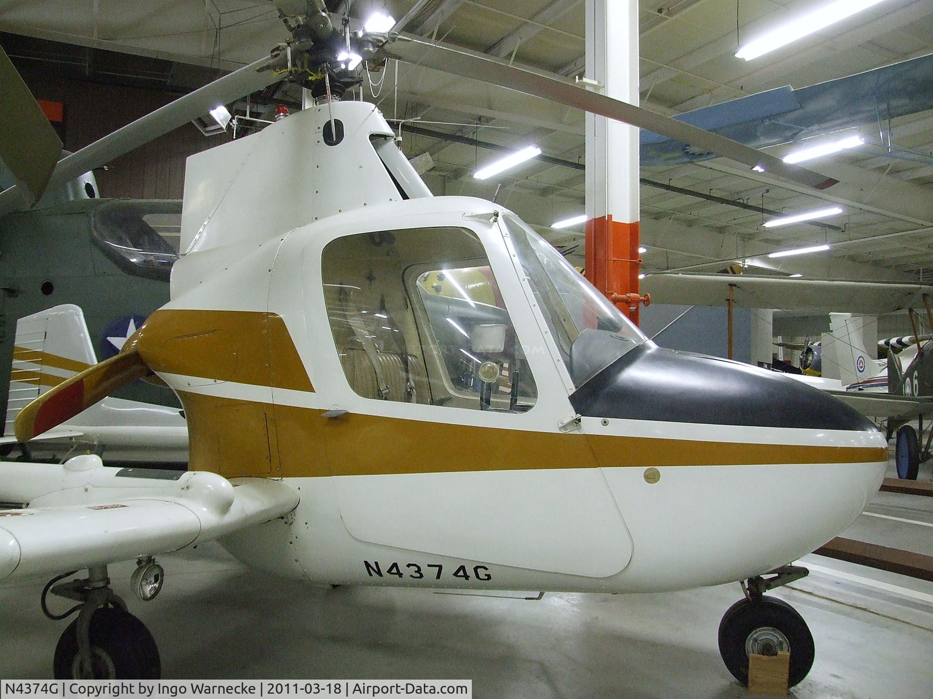 N4374G, 1972 McCulloch J-2 C/N 084, McCulloch J-2 at the Mid-America Air Museum, Liberal KS