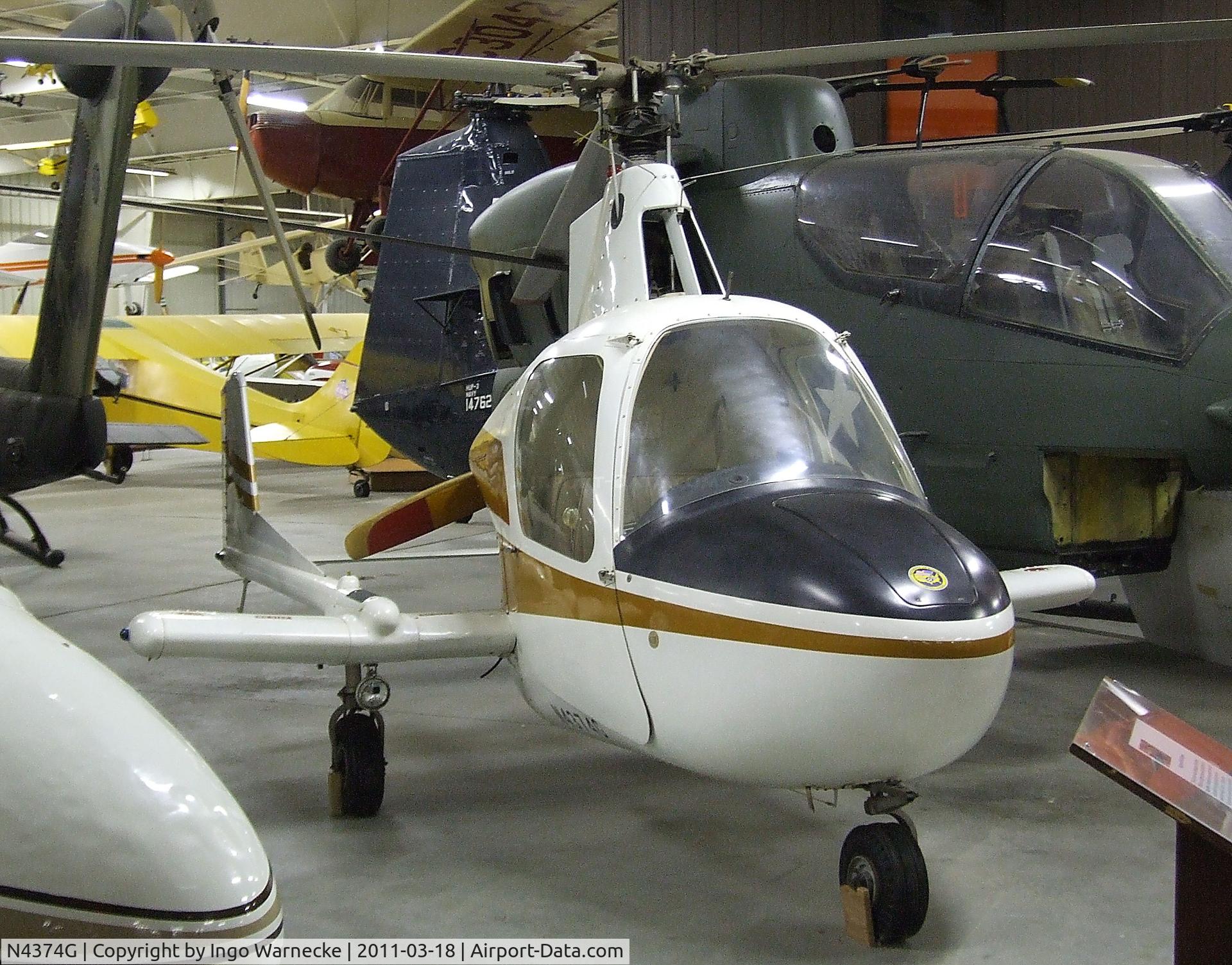 N4374G, 1972 McCulloch J-2 C/N 084, McCulloch J-2 at the Mid-America Air Museum, Liberal KS