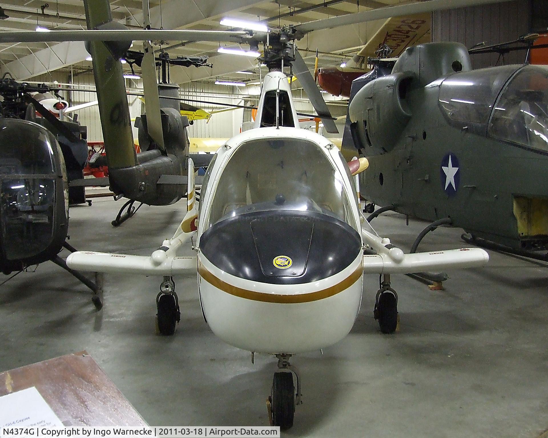 N4374G, 1972 McCulloch J-2 C/N 084, McCulloch J-2 at the Mid-America Air Museum, Liberal KS