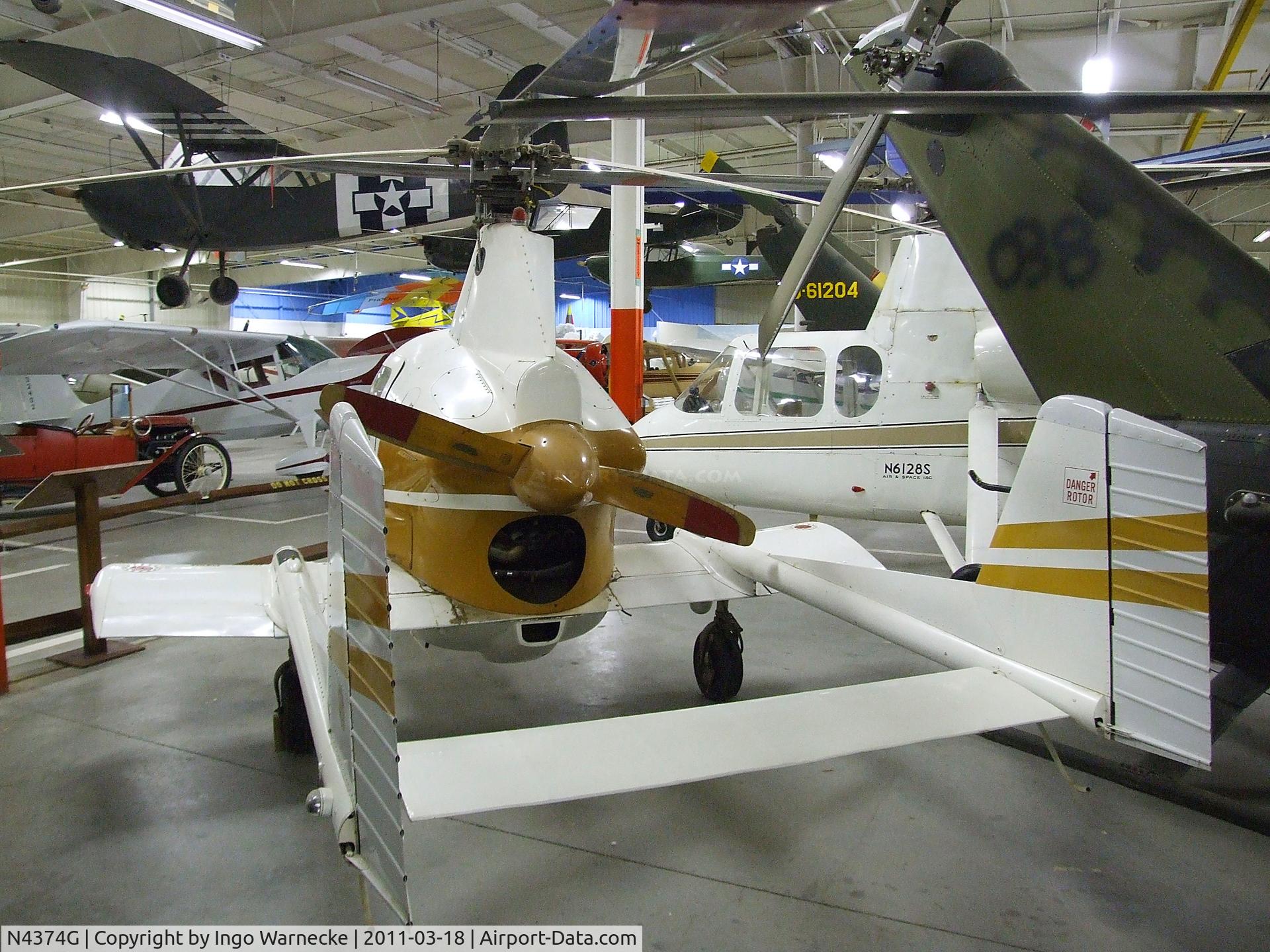 N4374G, 1972 McCulloch J-2 C/N 084, McCulloch J-2 at the Mid-America Air Museum, Liberal KS