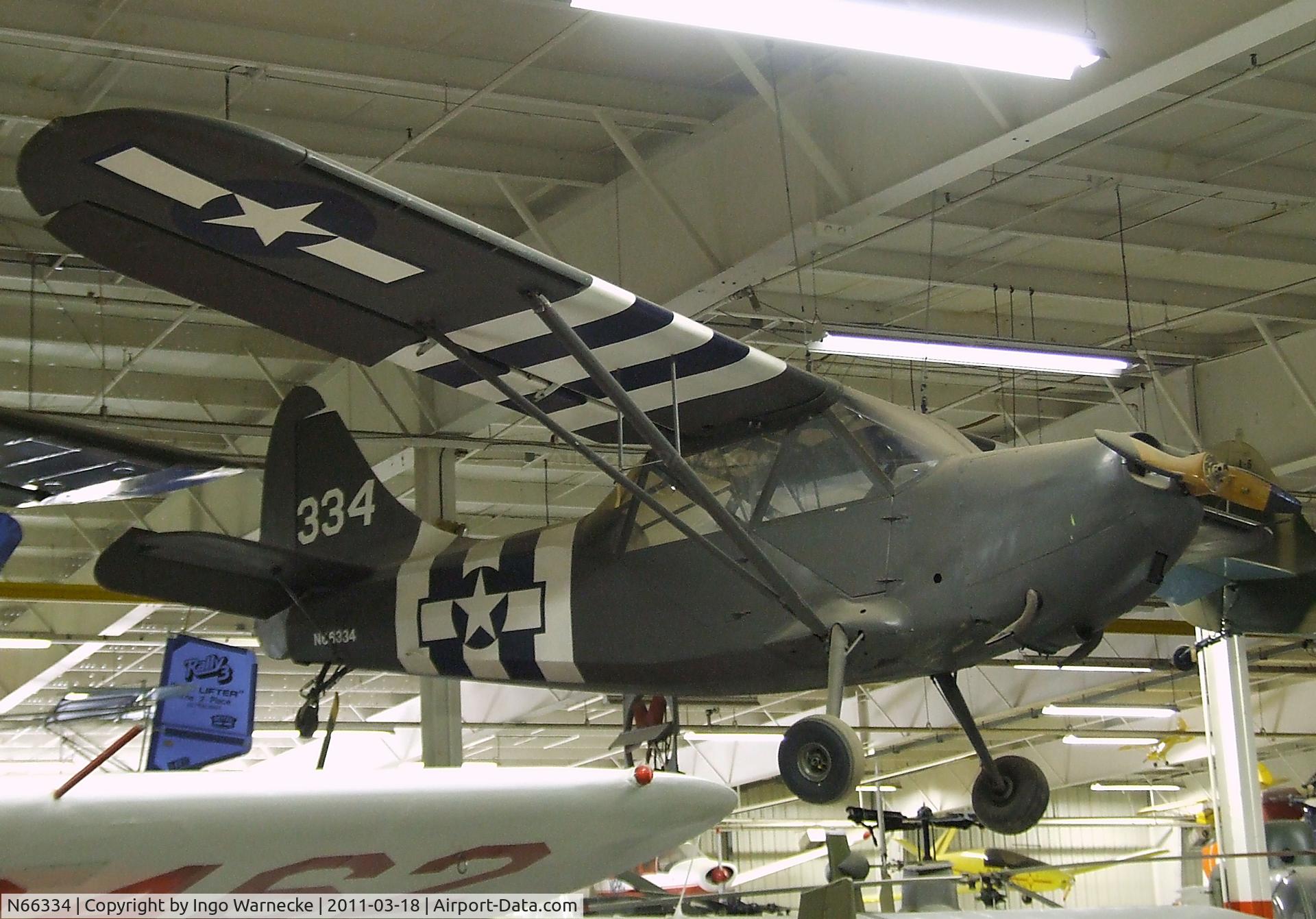 N66334, Stinson L-5E Sentinel C/N 76-2942, Stinson L-5E Sentinel at the Mid-America Air Museum, Liberal KS