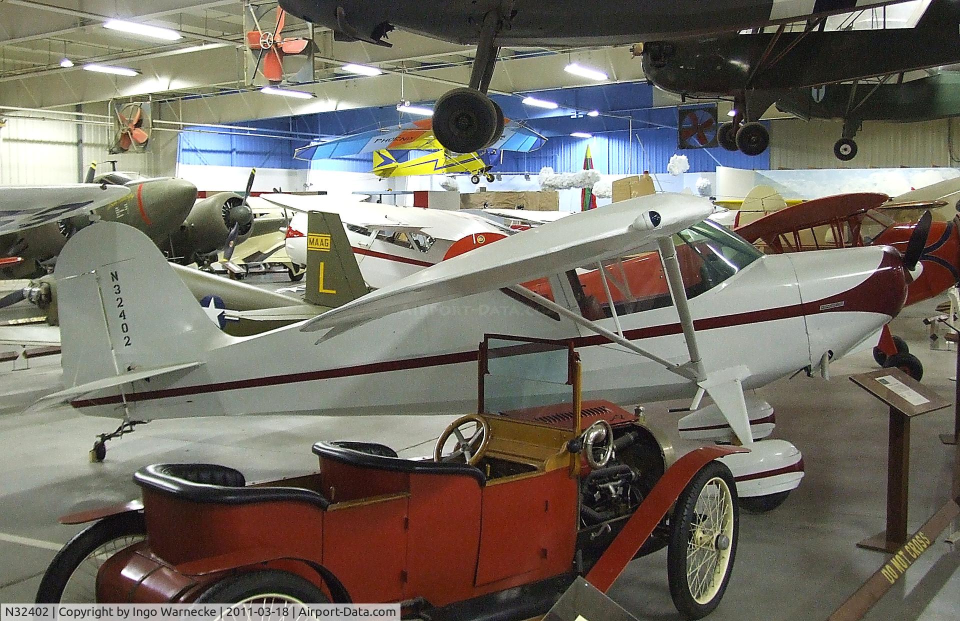 N32402, 1940 Rearwin 175 Skyranger C/N 1528, Rearwin 175 Skyranger at the Mid-America Air Museum, Liberal KS