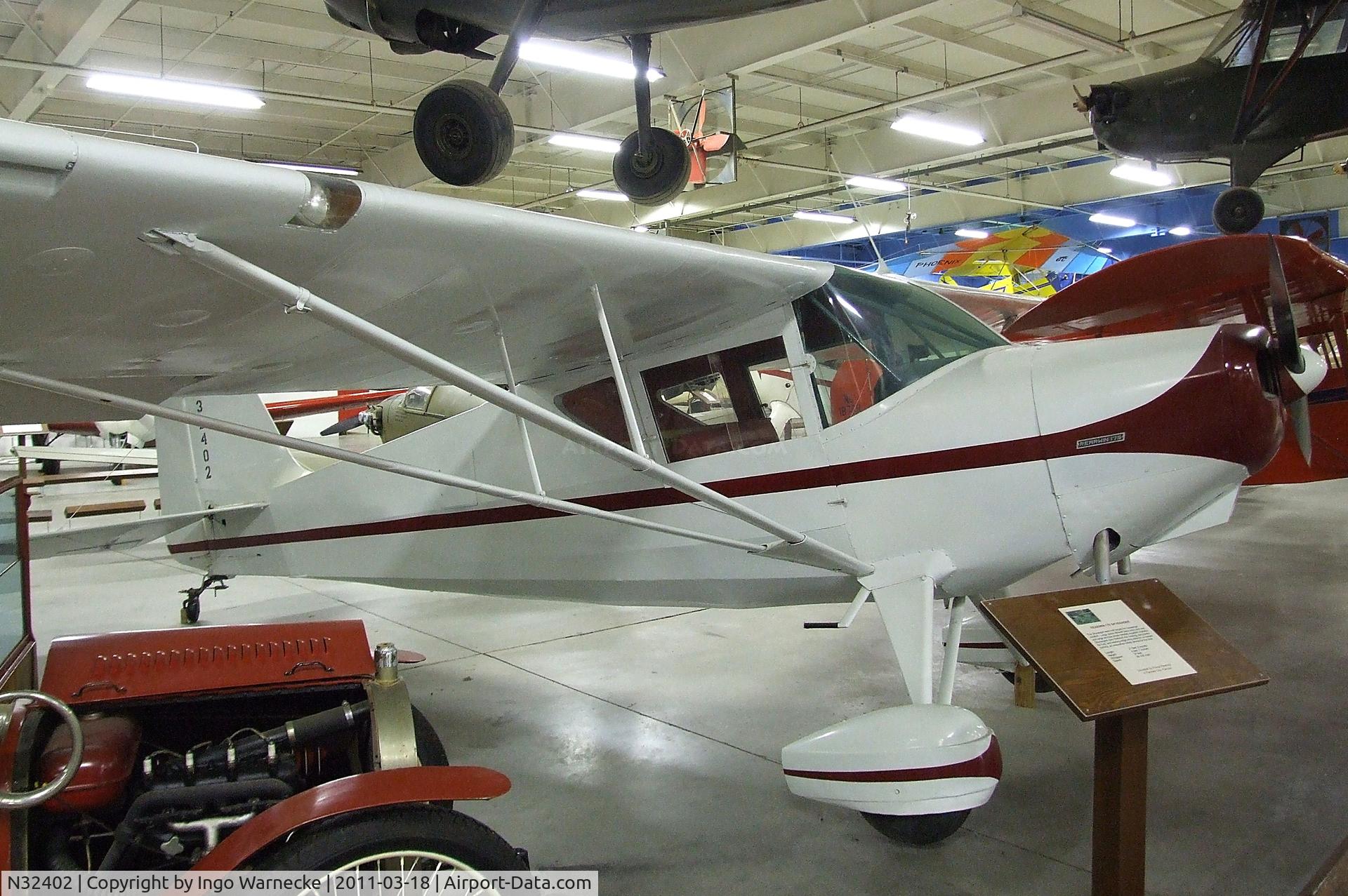N32402, 1940 Rearwin 175 Skyranger C/N 1528, Rearwin 175 Skyranger at the Mid-America Air Museum, Liberal KS
