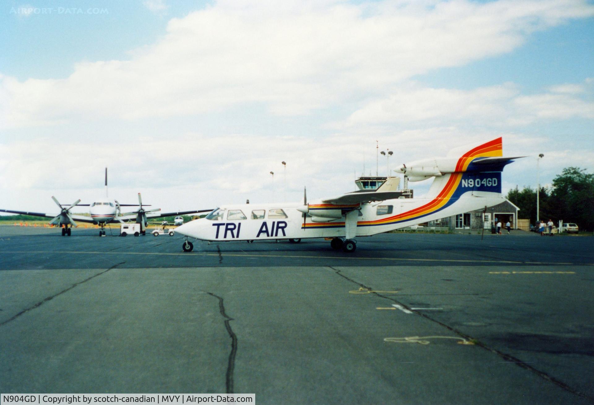 N904GD, 1975 Britten-Norman BN-2A Mk.III-1 Trislander C/N 1003, 1975 Fairey Britten-Norman BN2A MK.III-1 Trislander N904GD at Martha's Vineyard Airport, Vineyard Haven, MA - July 1986