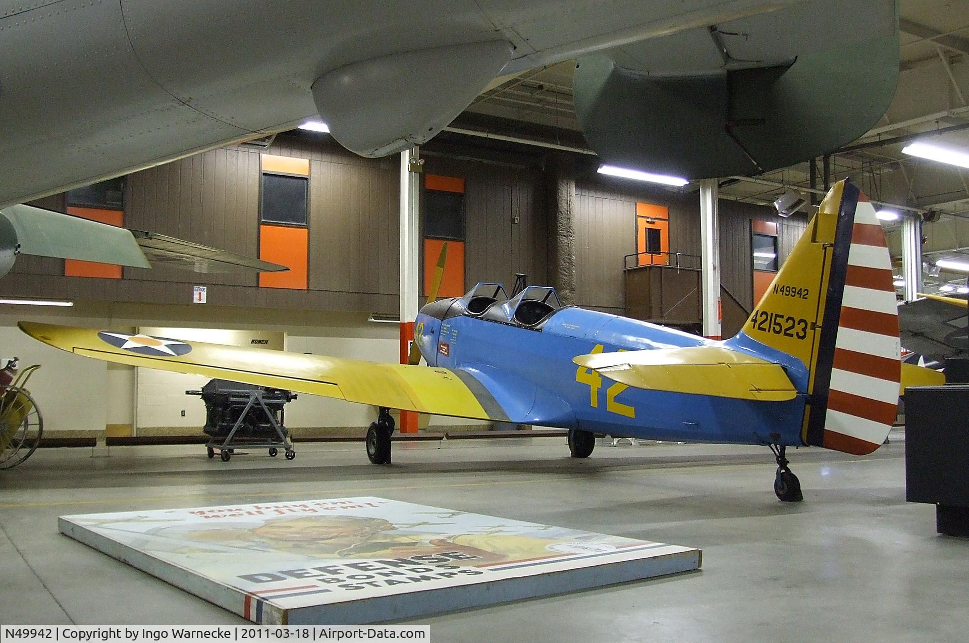 N49942, Fairchild PT-19 C/N T421523, Fairchild PT-19 Cornell at the Mid-America Air Museum, Liberal KS