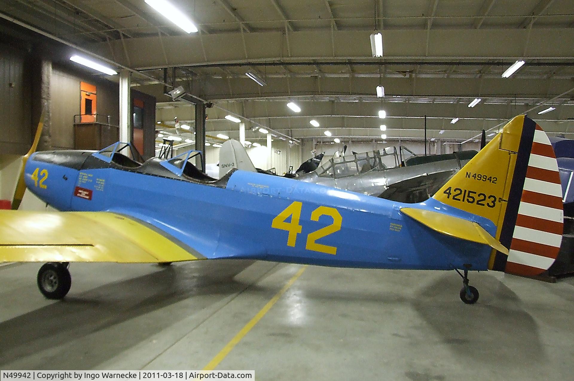 N49942, Fairchild PT-19 C/N T421523, Fairchild PT-19 Cornell at the Mid-America Air Museum, Liberal KS
