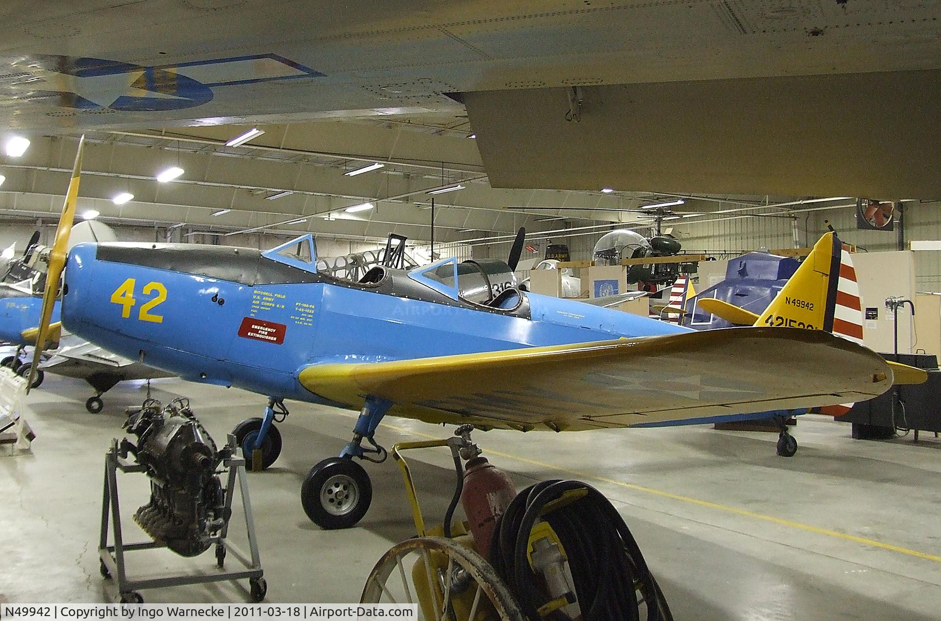 N49942, Fairchild PT-19 C/N T421523, Fairchild PT-19 Cornell at the Mid-America Air Museum, Liberal KS