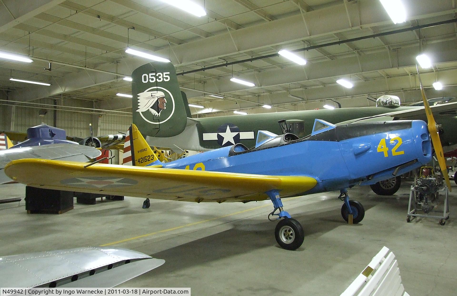 N49942, Fairchild PT-19 C/N T421523, Fairchild PT-19 Cornell at the Mid-America Air Museum, Liberal KS