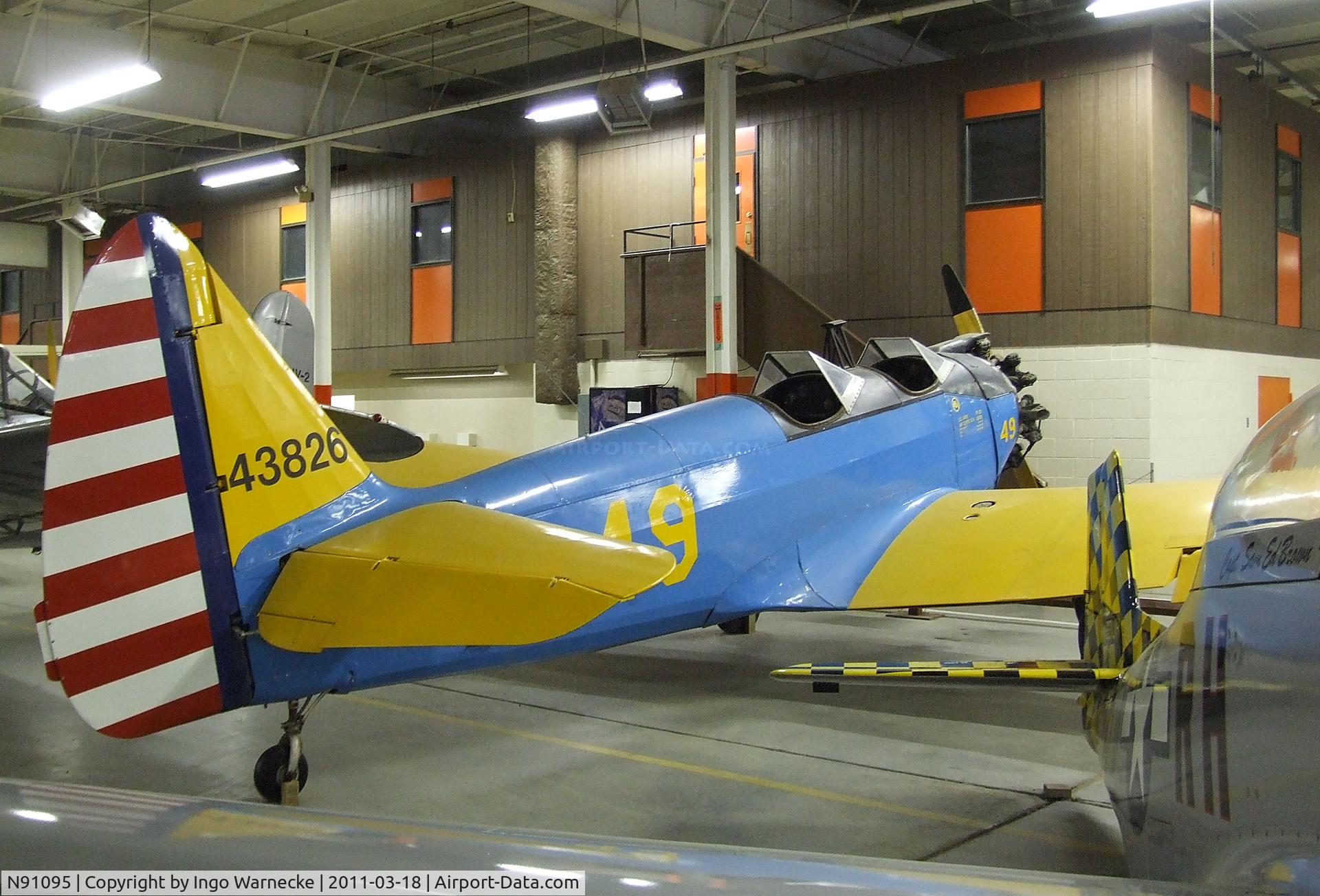 N91095, 1943 Fairchild M-62A-3 Cornell II C/N FT826, Fairchild M-62A-3 Cornell at the Mid-America Air Museum, Liberal KS