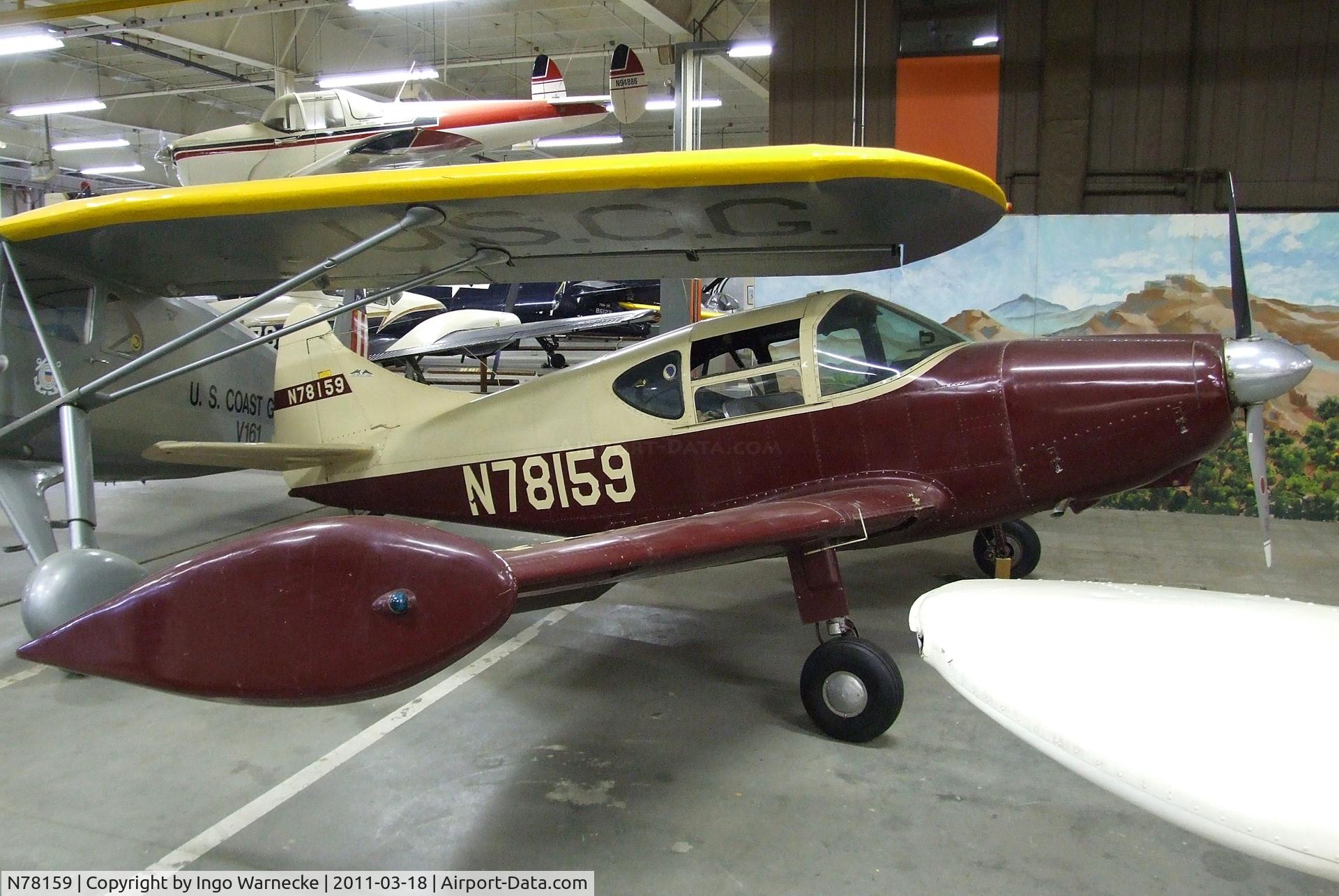 N78159, 1946 Universal Globe GC-1B Swift C/N 2159, Globe GC-1B Swift at the Mid-America Air Museum, Liberal KS