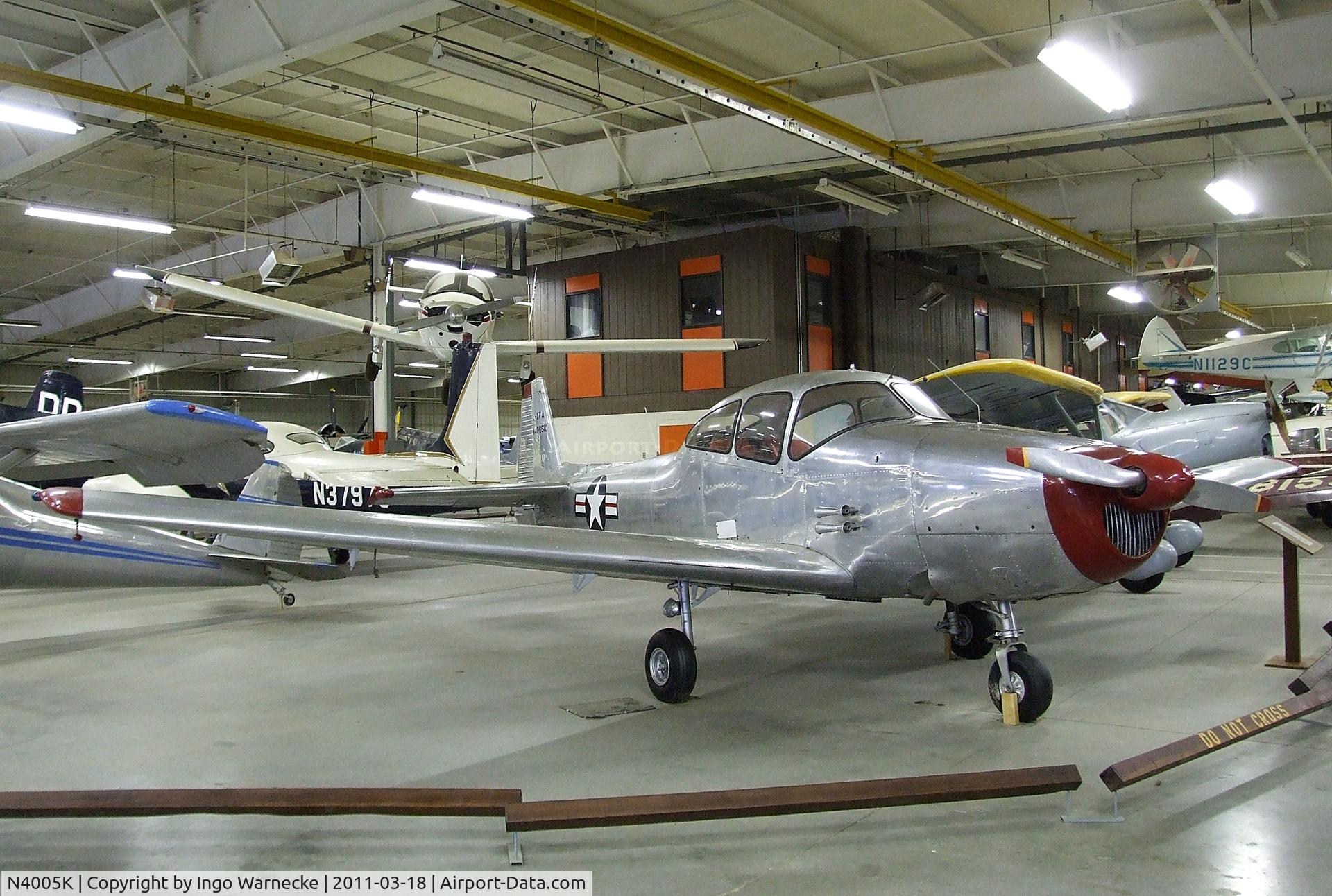 N4005K, 1947 North American Navion (NA-145) C/N NAV-4-1005, North American / Ryan Navion at the Mid-America Air Museum, Liberal KS