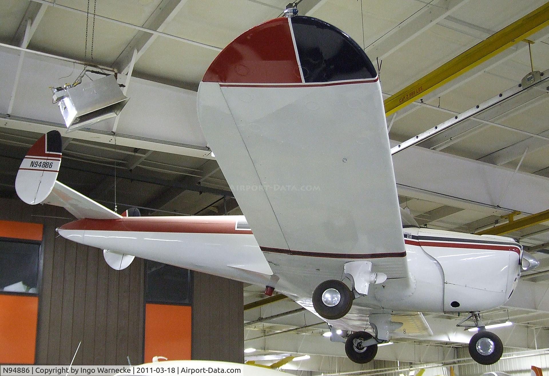 N94886, 1949 Erco 415G Ercoupe C/N 5014, ERCO Ercoupe G at the Mid-America Air Museum, Liberal KS